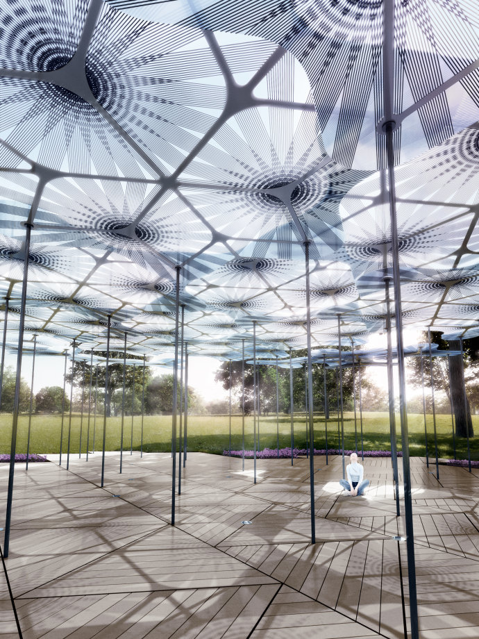 廊架設計Amanda Levete's MPavilion Inspired /