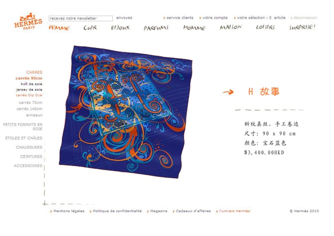 2010爱马仕丝巾系列的美好丝巾故事