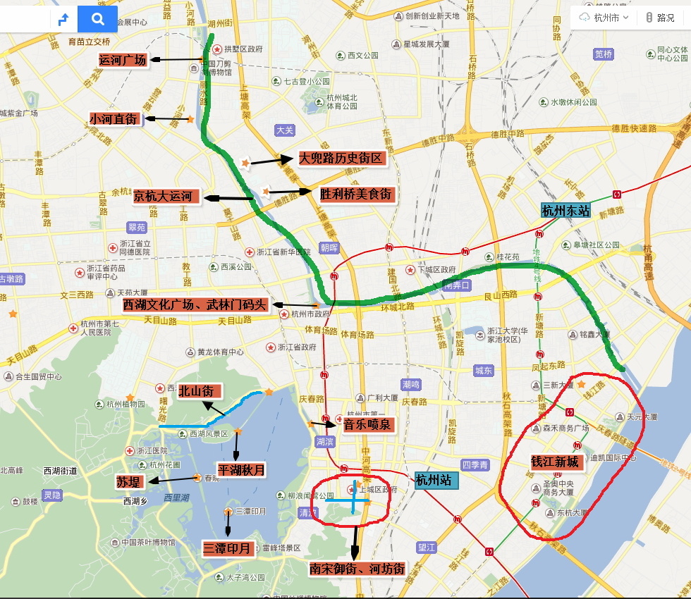 杭州夜景路线攻略
