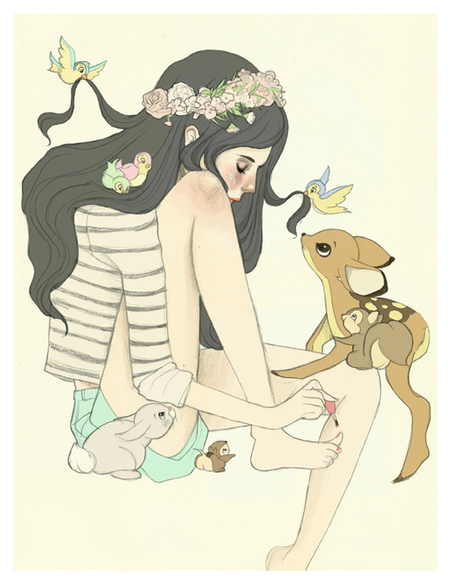 墨西哥艺术家Michelle Macias的以女性为形象的作品