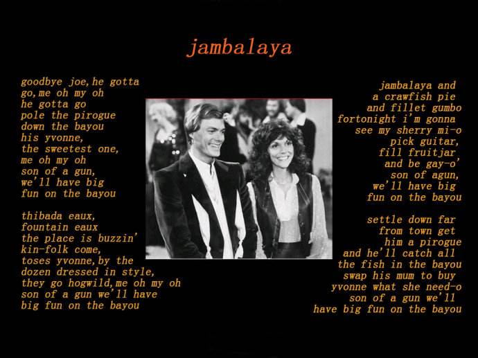 什锦菜（Jambalaya）汉克·威廉姆斯（Hank Williams）原版