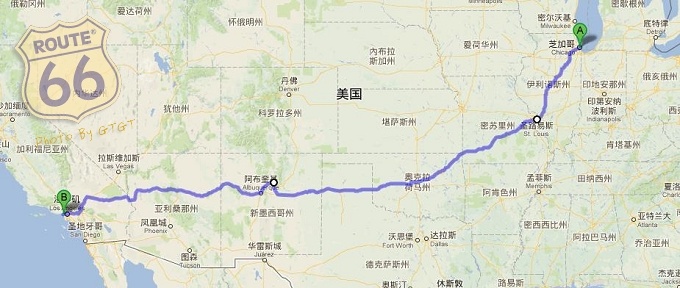 66号公路各州线路点规划
