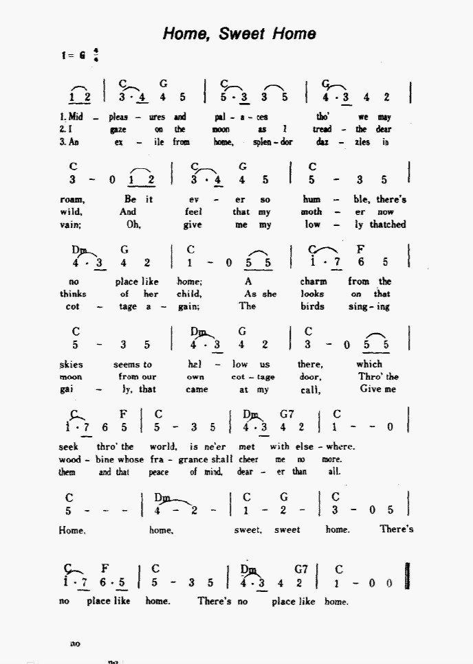 儿童歌曲《Home，Sweet home》家，甜蜜的家