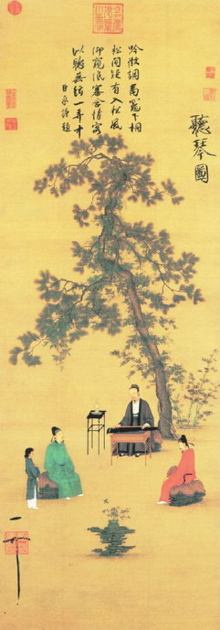 《听琴图》详细解析