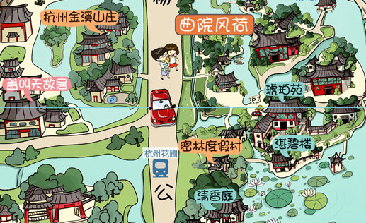 西湖手绘地图（二）
