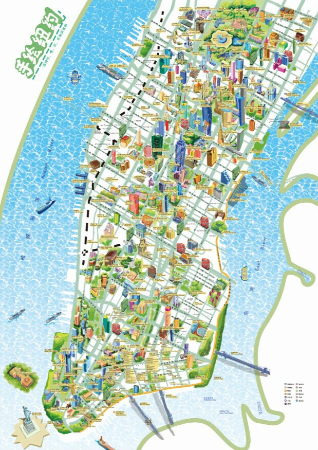 手绘地图，走进纽约