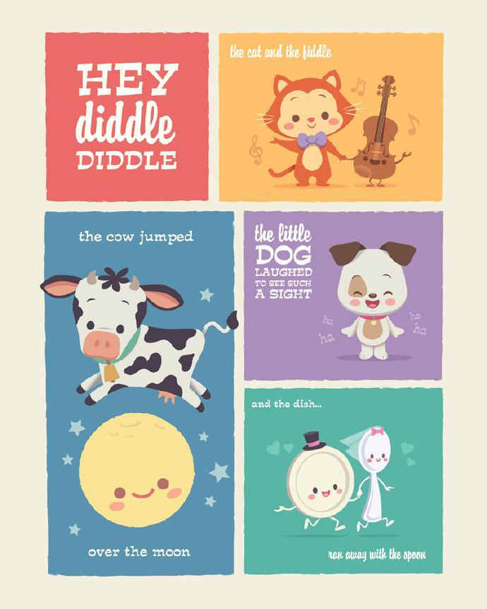 传统英文儿歌《Hey Diddle Diddle》