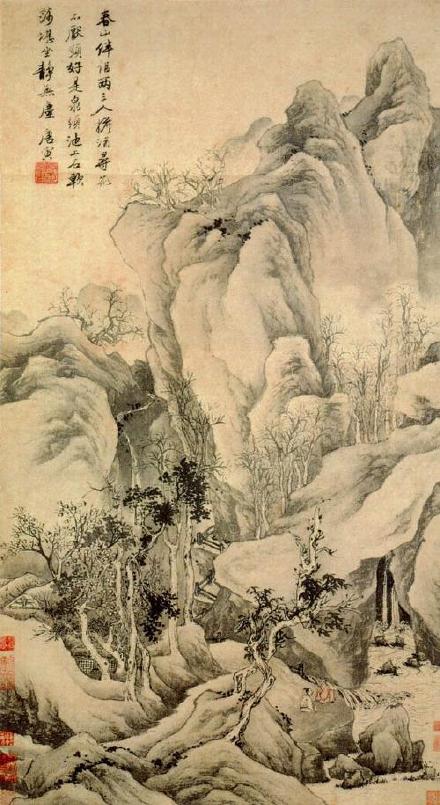 中国传世名画——《春山伴侣图》（唐寅）