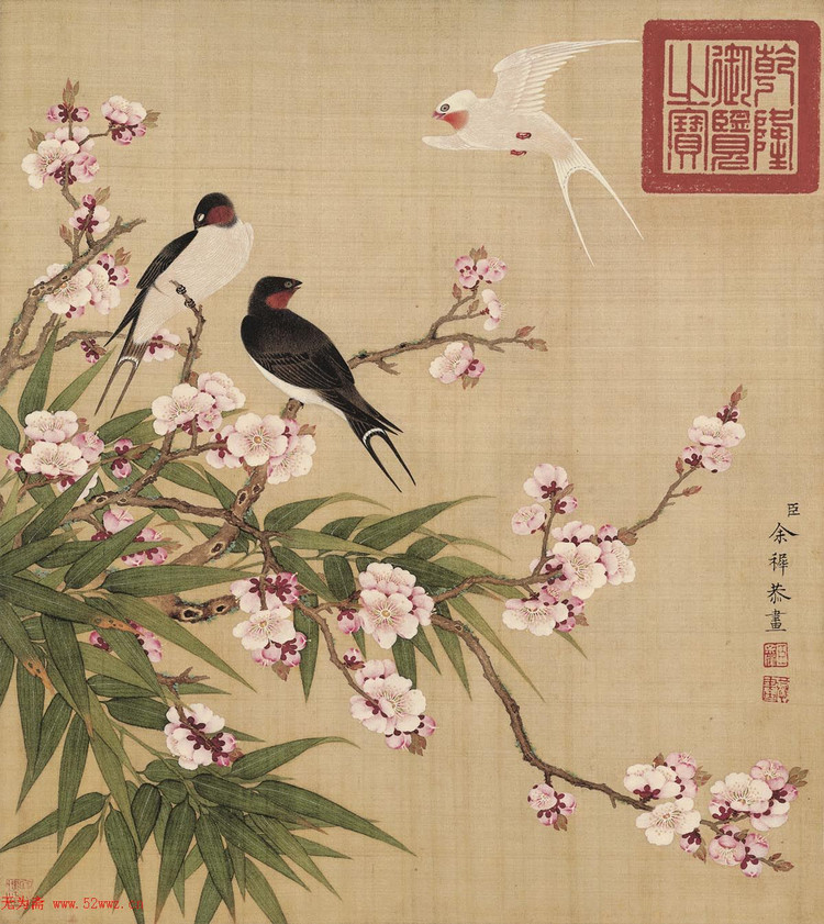 清代画家余穉《花鸟图册》