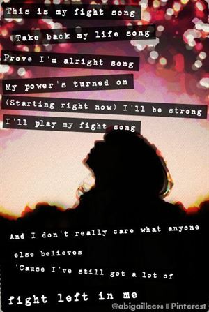 励志歌曲《Fight Song》Rachel Platten