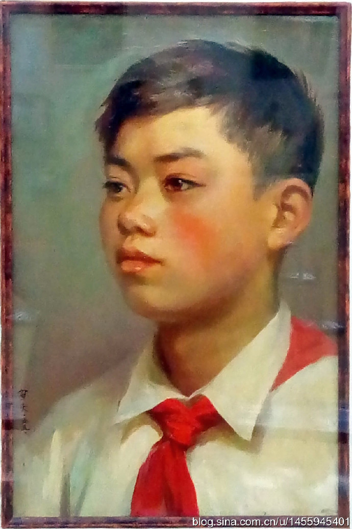 观复博物馆油画《红领巾男孩》