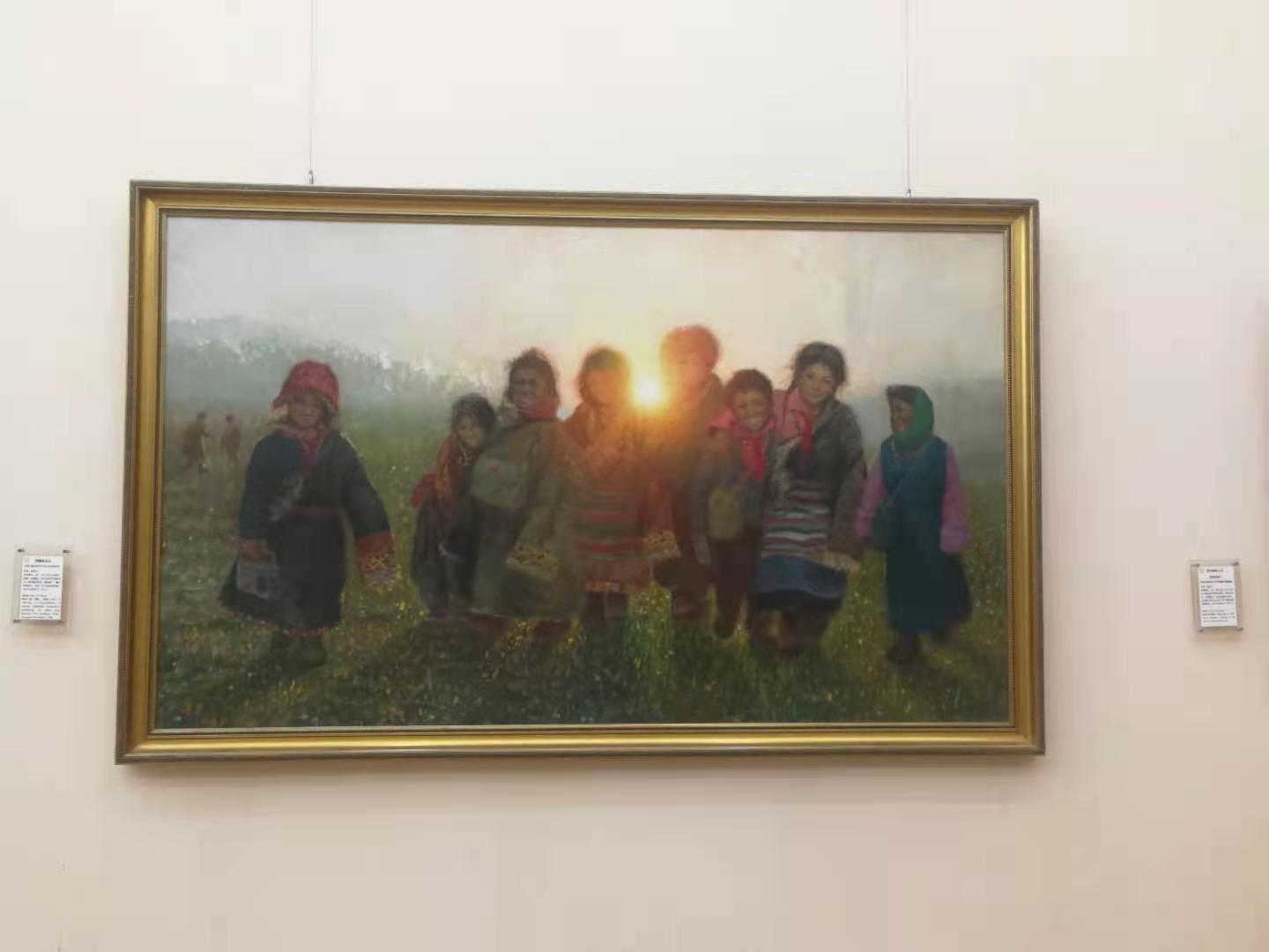 观复博物馆油画《草原小主人》 作者：萧涛生