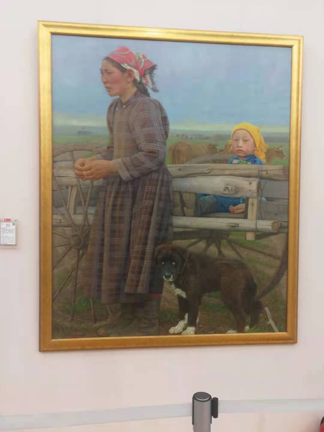 观复博物馆油画《盼归》作者：龙力游