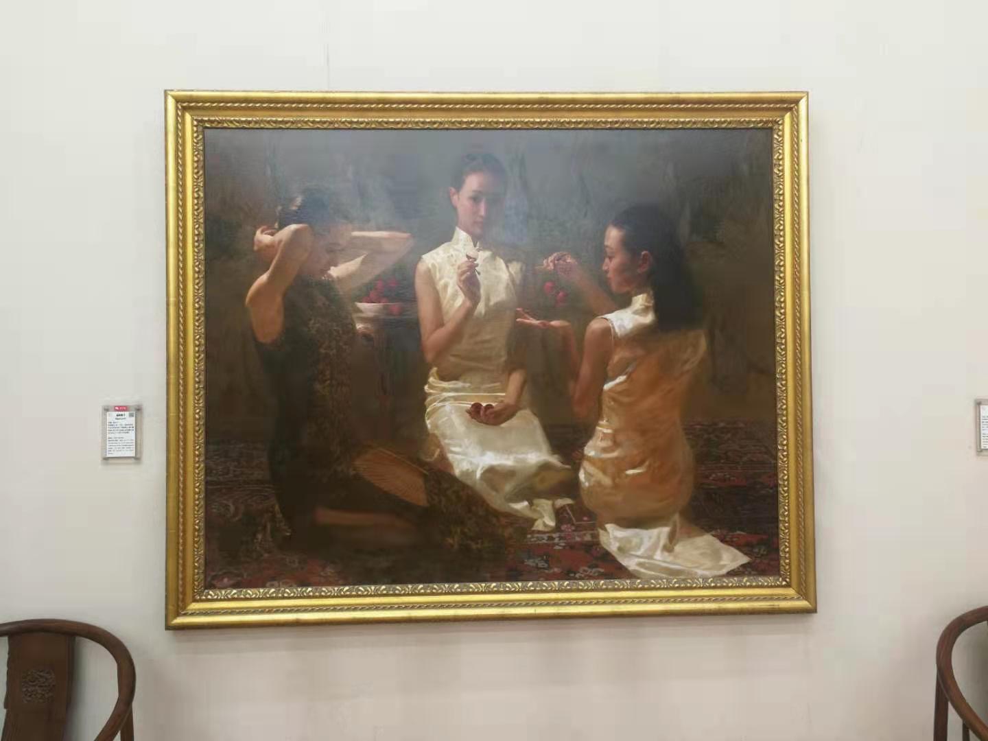 观复博物馆油画《荔枝熟了》作者：陈衍宁