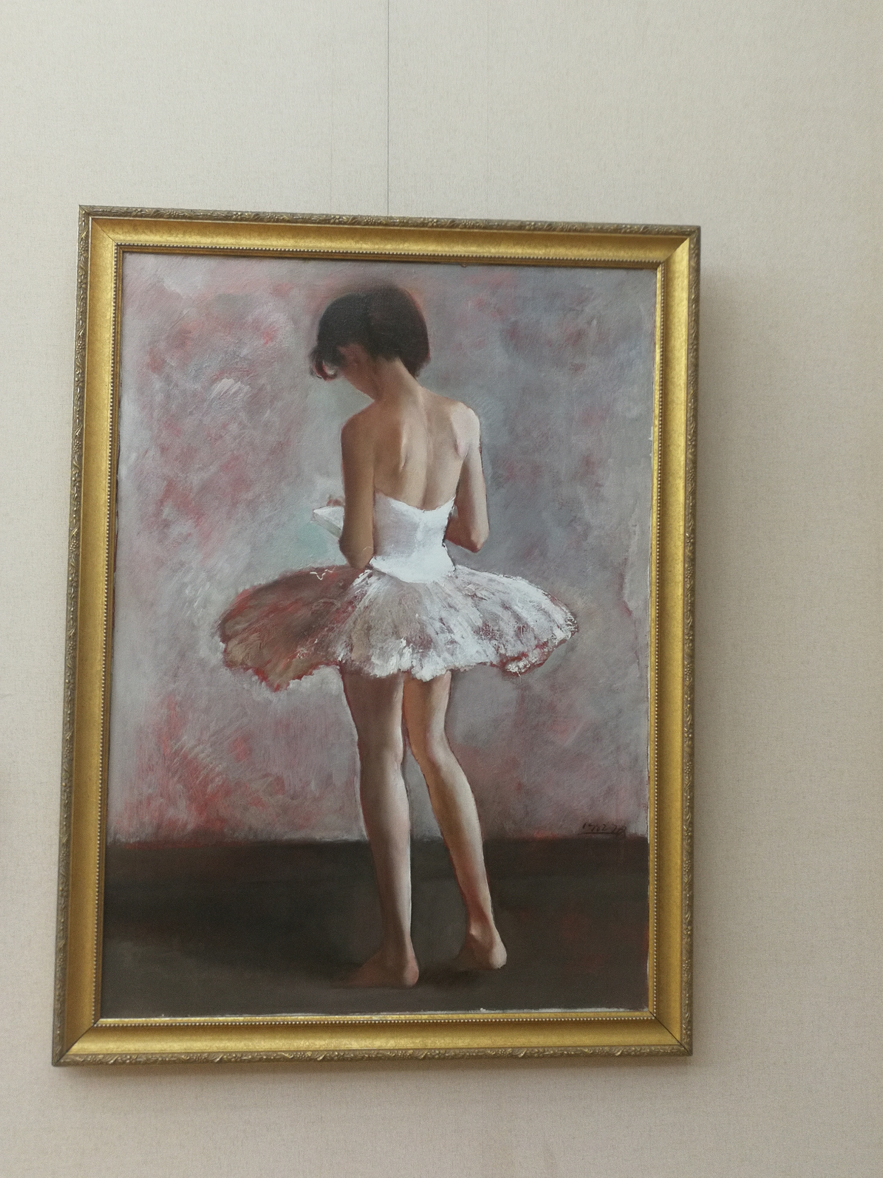 观复博物馆油画《芭蕾舞女》作者：夏葆元