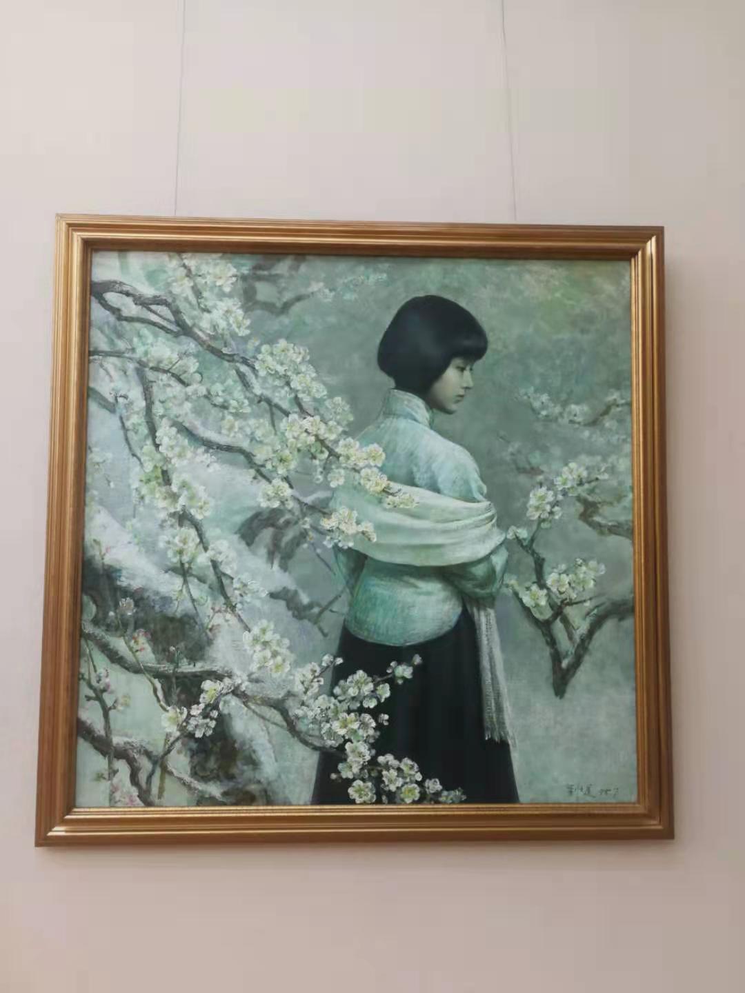 观复博物馆油画《腊梅》作者：刘文进