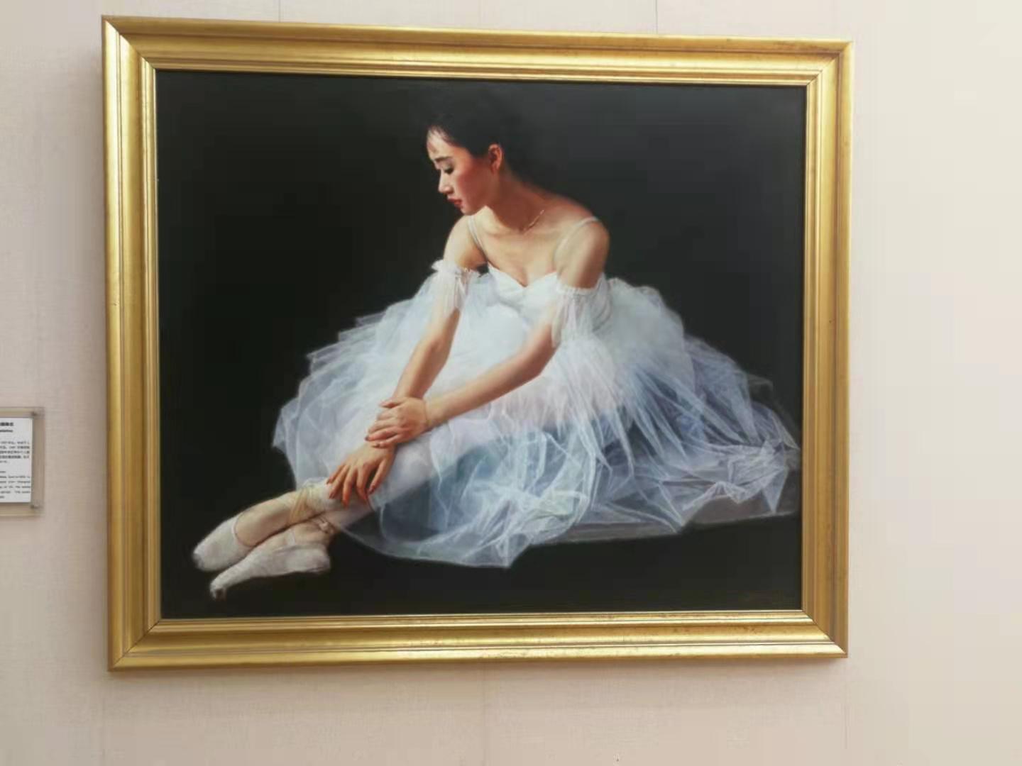 观复博物馆油画《芭蕾舞者》作者：虞世超