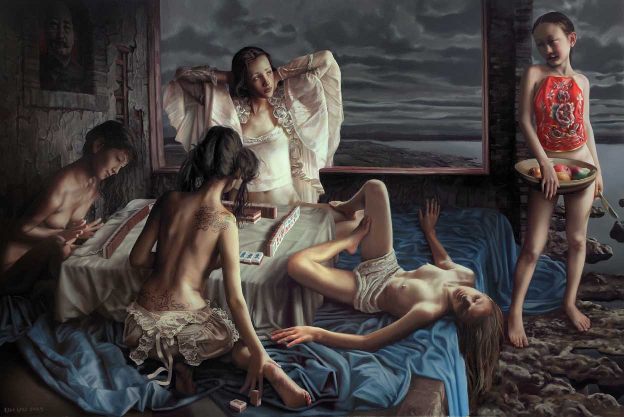 刘溢油画《2008，北京》