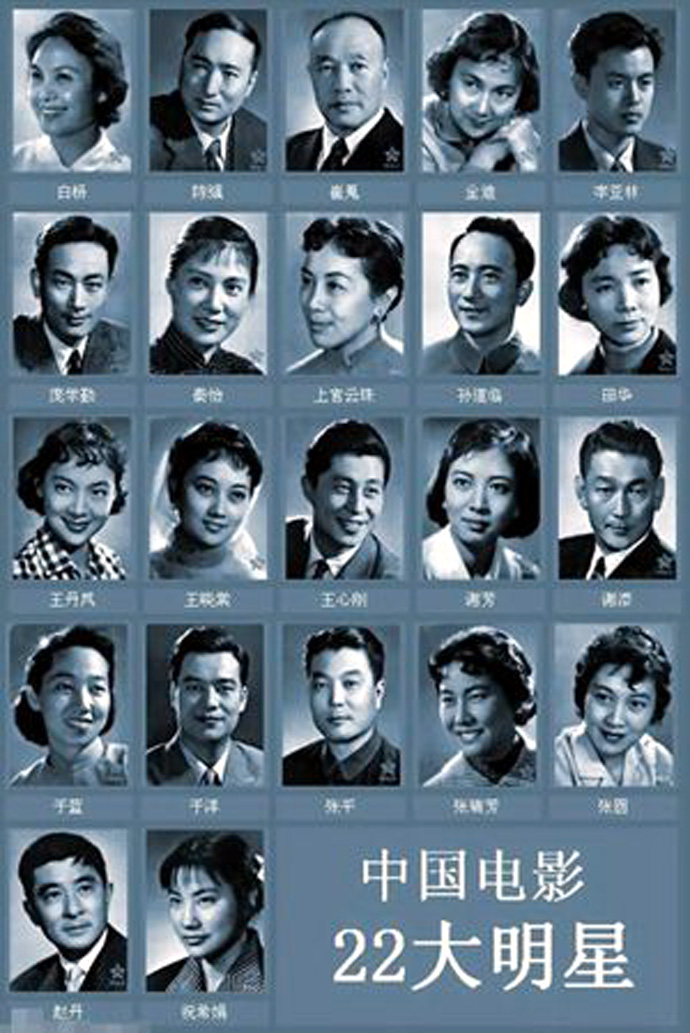 1962年文化部评出的新中国电影22大明星