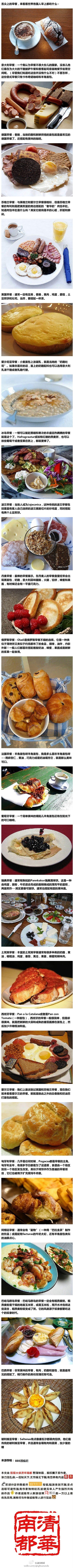 世界各地。。。舌尖上的早餐