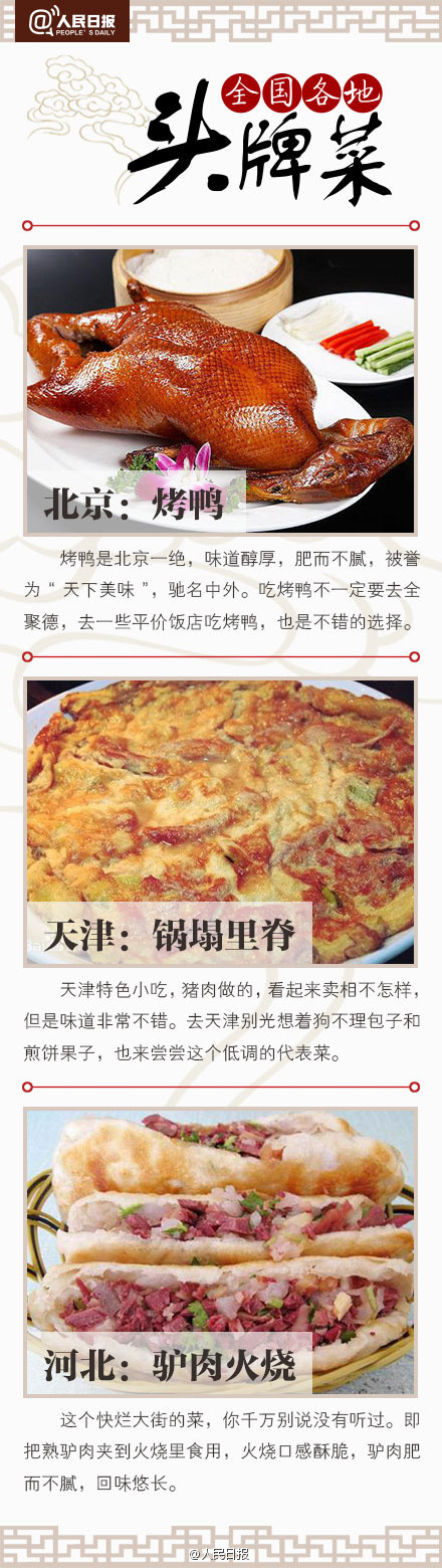 全国30个省市的经典头牌菜