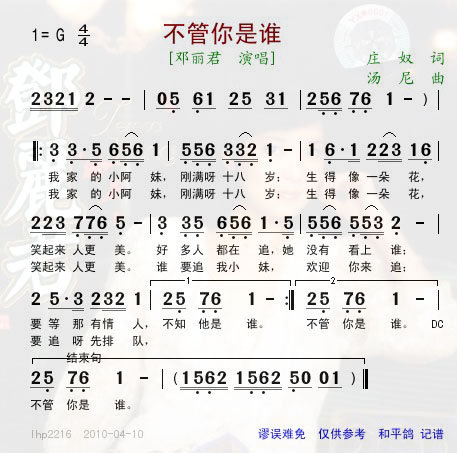 邓丽君《不管你是谁》