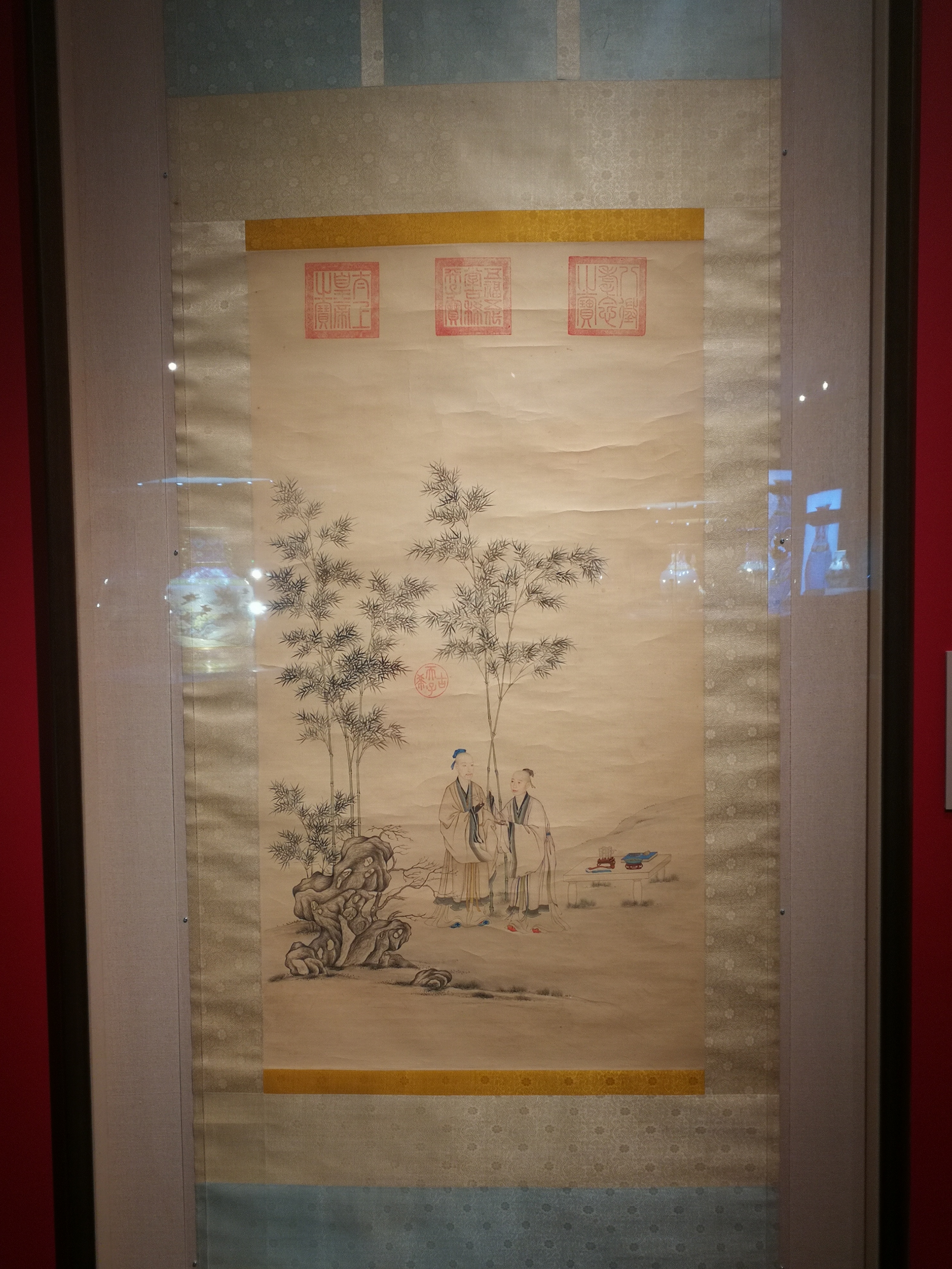 郎世宁《平安春信图》（立轴）