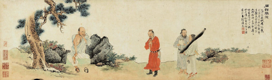 明蓝瑛《石勒问道图》卷