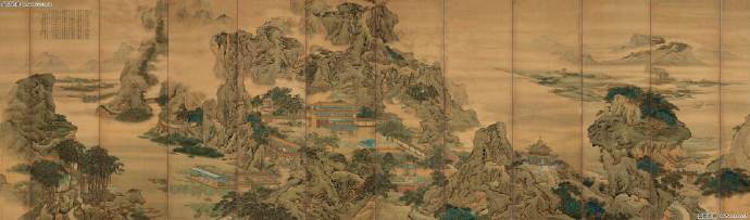 清-袁江《阿房宫十二图屏》
