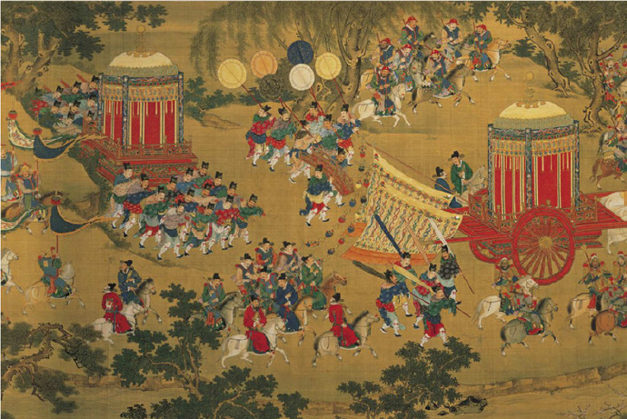 明朝宫廷画《出警入跸图》