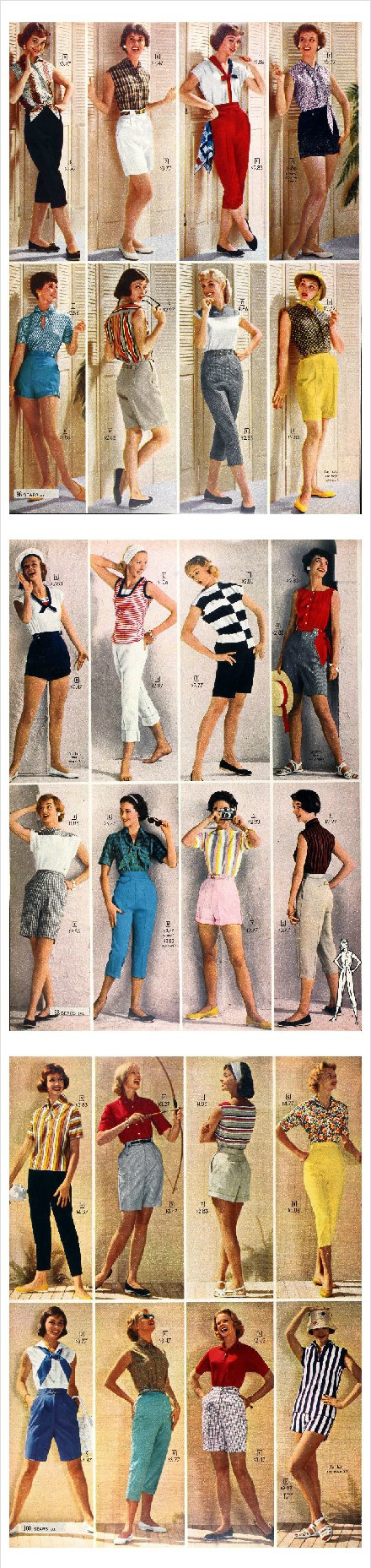 一本1958年女性流行服装春夏款的画报