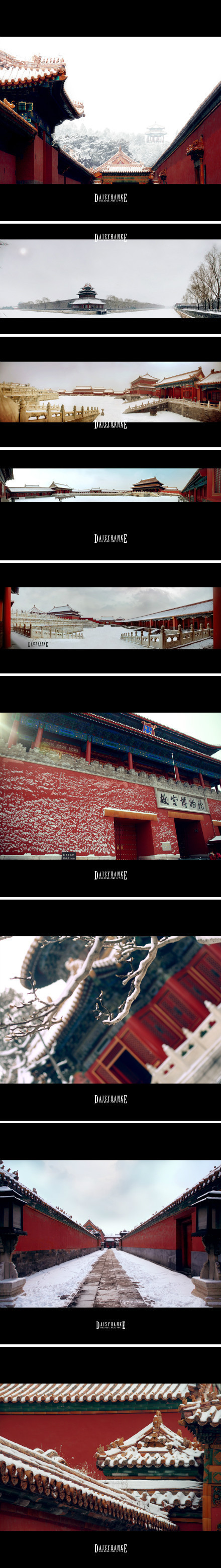 一雪掩芳华，但遮不住这朱墙碧瓦(故宫）