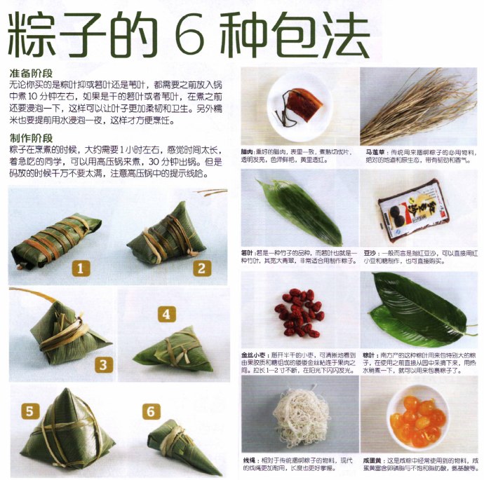 粽子的包法