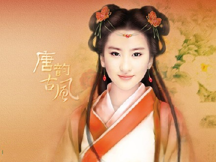 刘亦菲彩绘图片