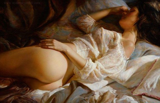 美女睡觉油画欣赏