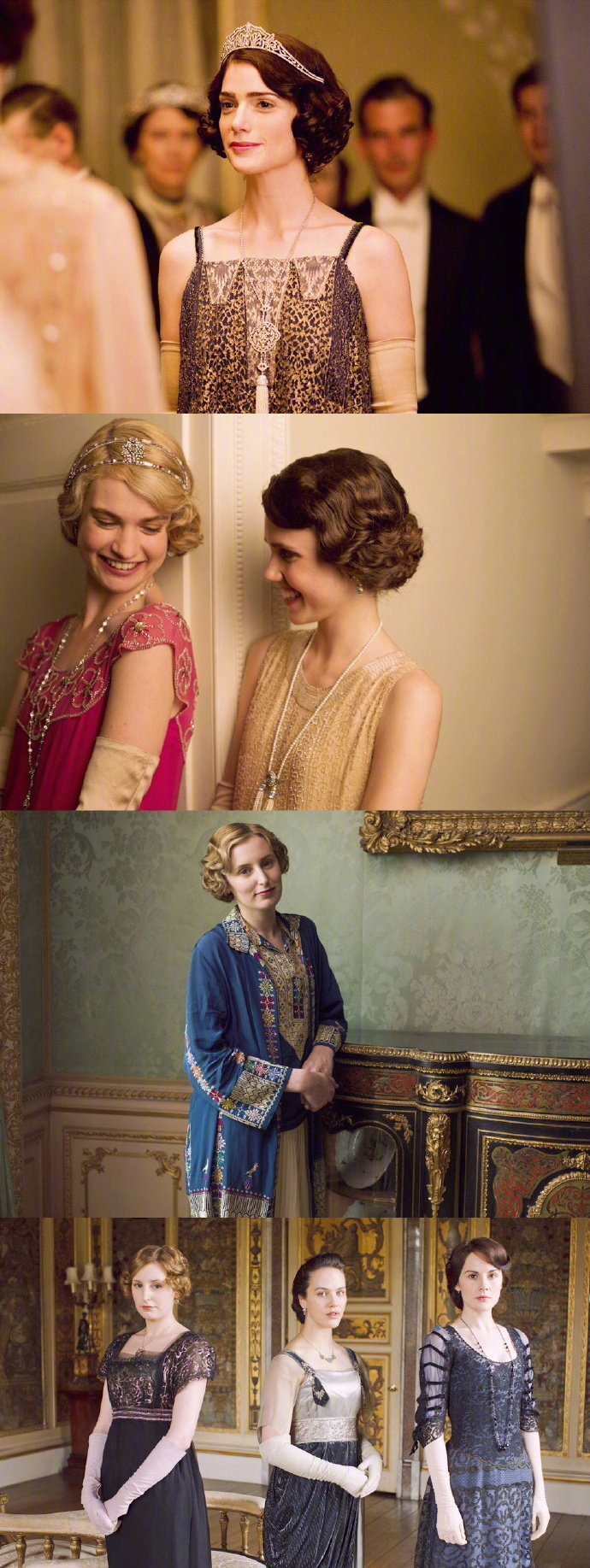 电视剧《Downton Abbey》（唐顿庄园）Cora的红色丝绒霍布尔裙