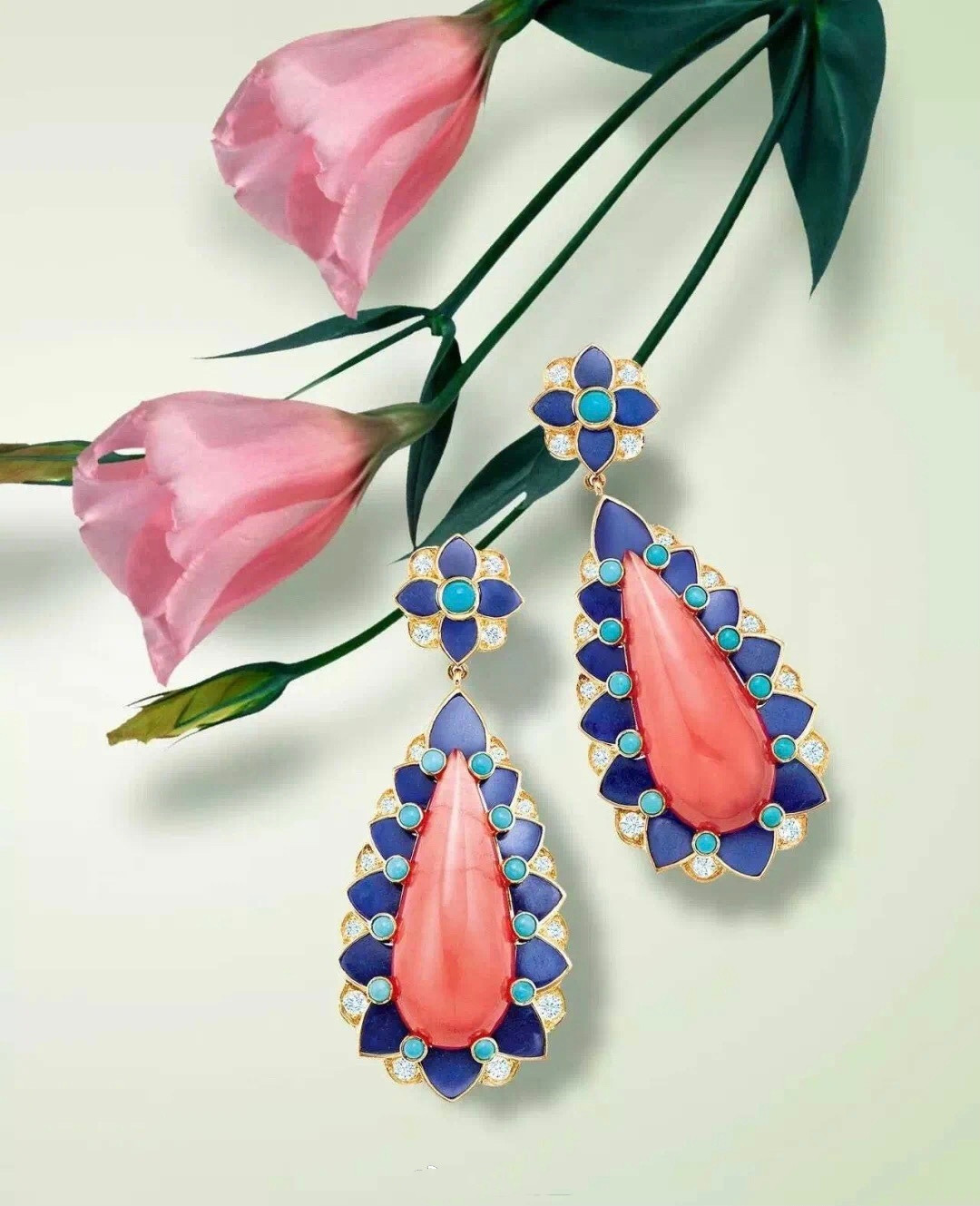 Tiffany & Co蒂芙尼红纹石耳坠
