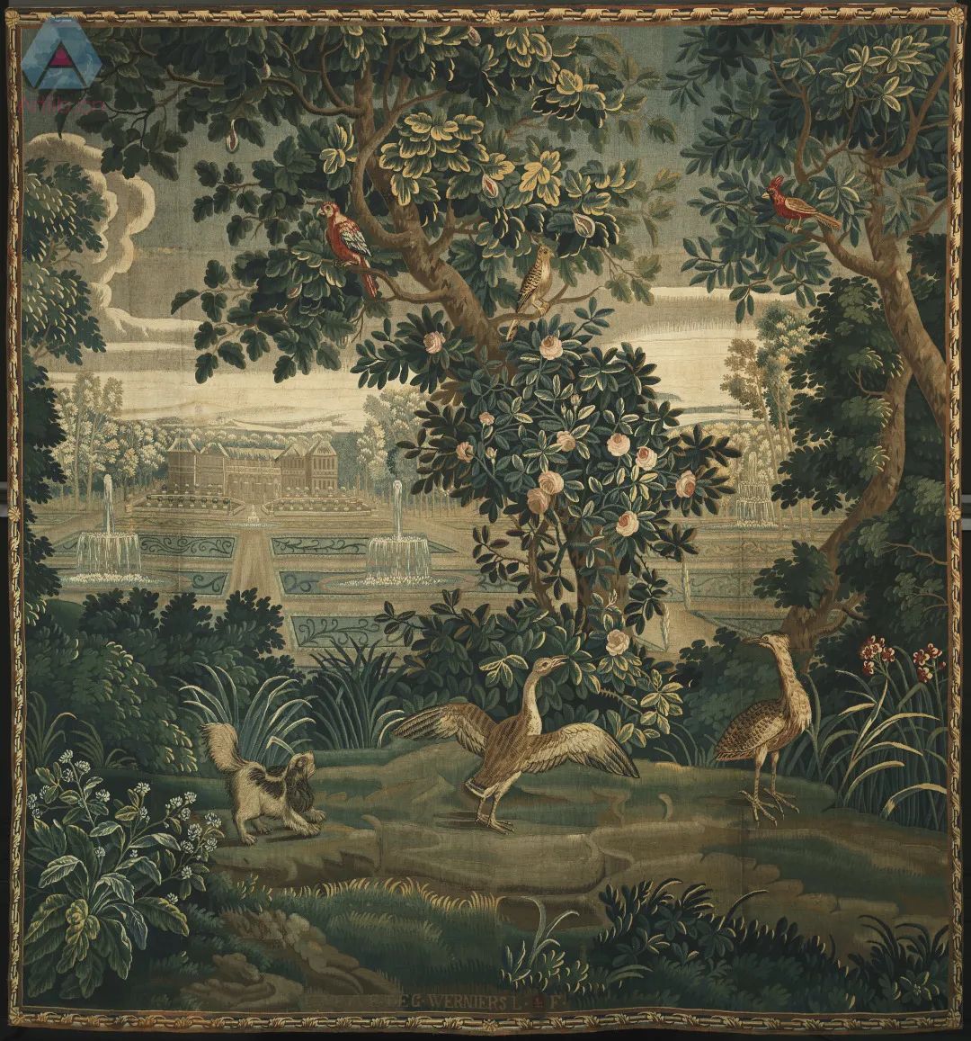 风景挂毯《城堡和花园》