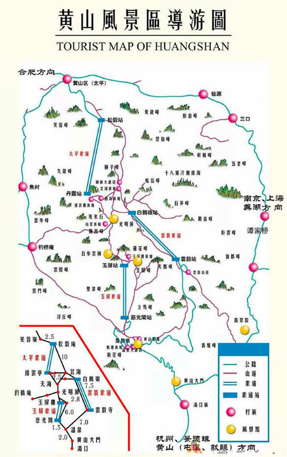 黄山风景区导游图