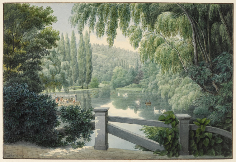 法国画家奥古斯特·加纳雷作品中马勒梅松城堡