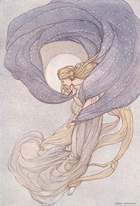 1911年英国女艺术家Averil Burleigh为济慈的诗集所配的梦幻插