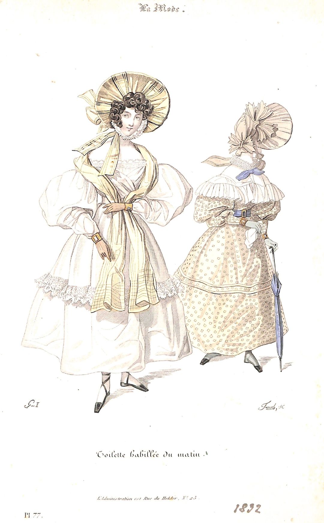 1830年代左右的女士服装