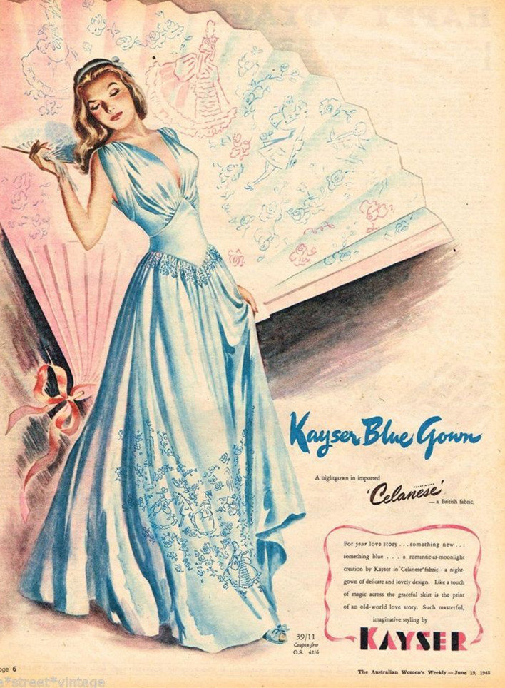 美国Kayser-Roth品牌在1940-50年代的睡衣广告