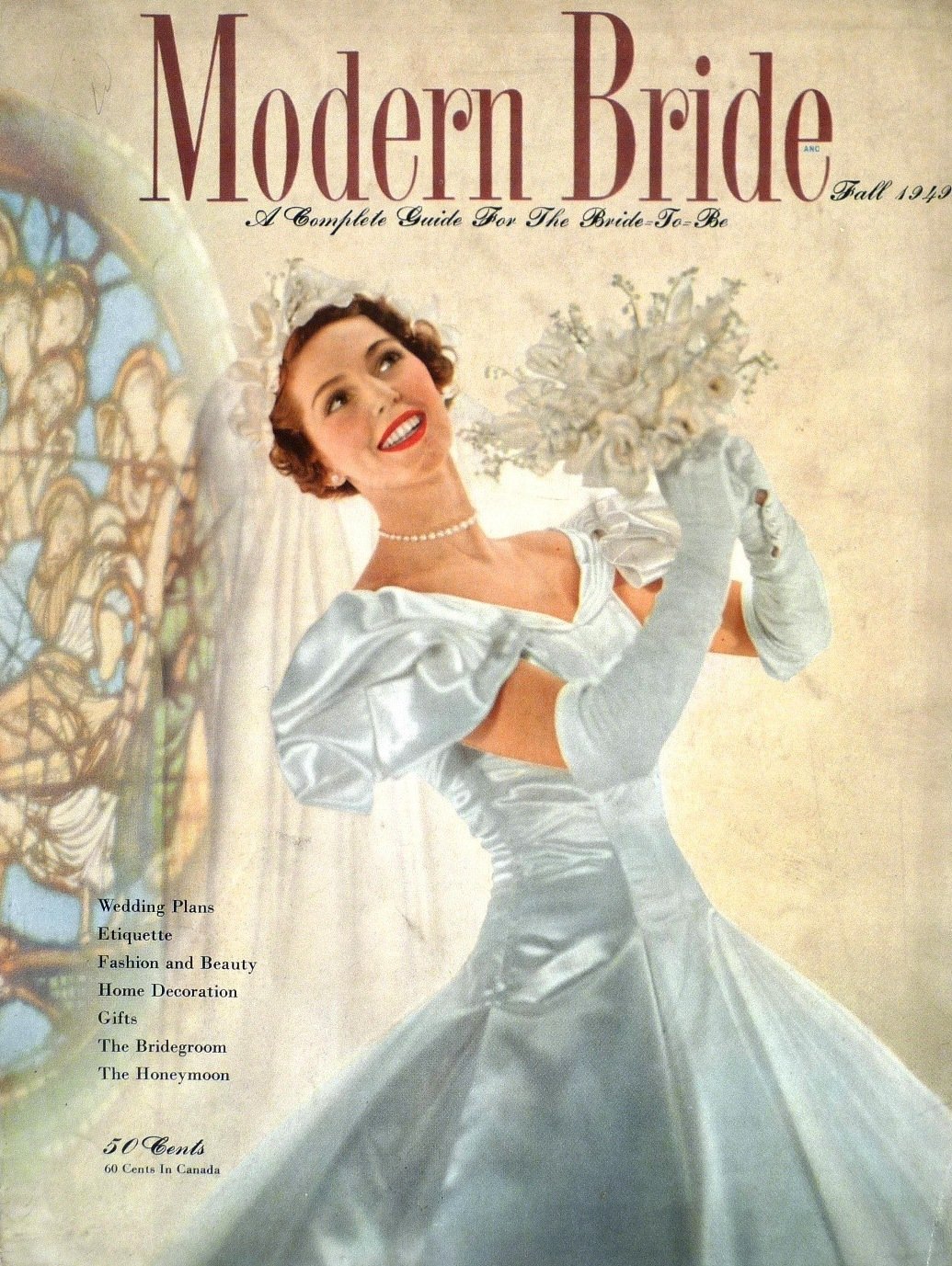 1950-1960年代《Modern Bride》杂志的封面。