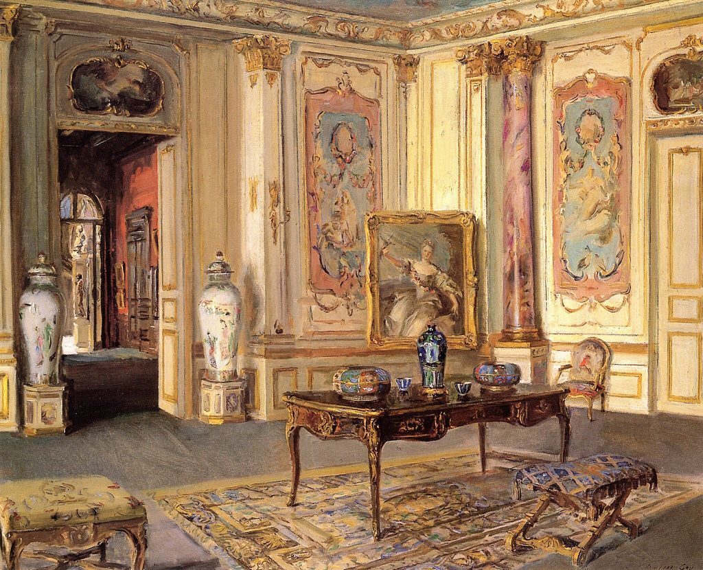 画笔下华丽大宅的内部装饰
