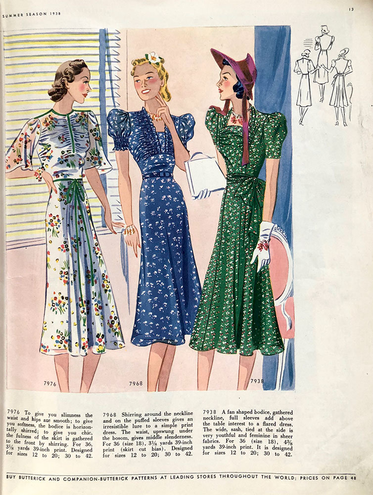 1938年的时髦夏装