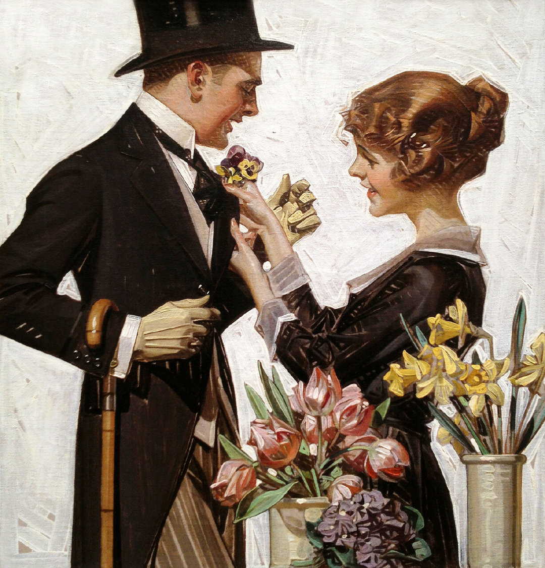 20世纪美国插画大师J.C.Leyendecker笔下的绅士，性感又时尚