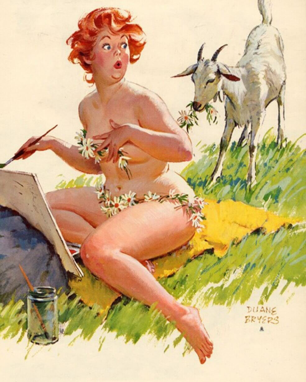 美国画家杜安·布莱尔斯的御用模特Hilda