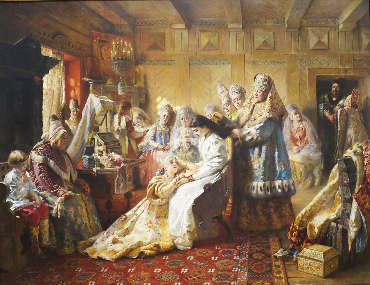 画家Konstantin Makovsky笔下的群像作品