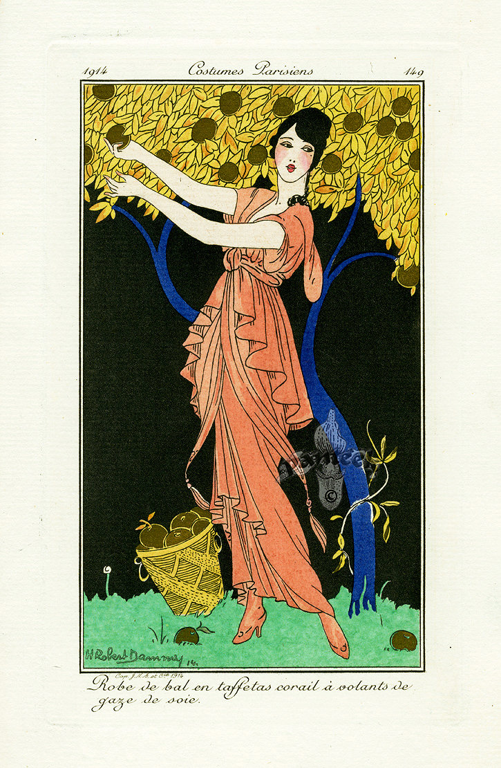 法国杂志《Journal Des Dames Et Des Modes》插图登的